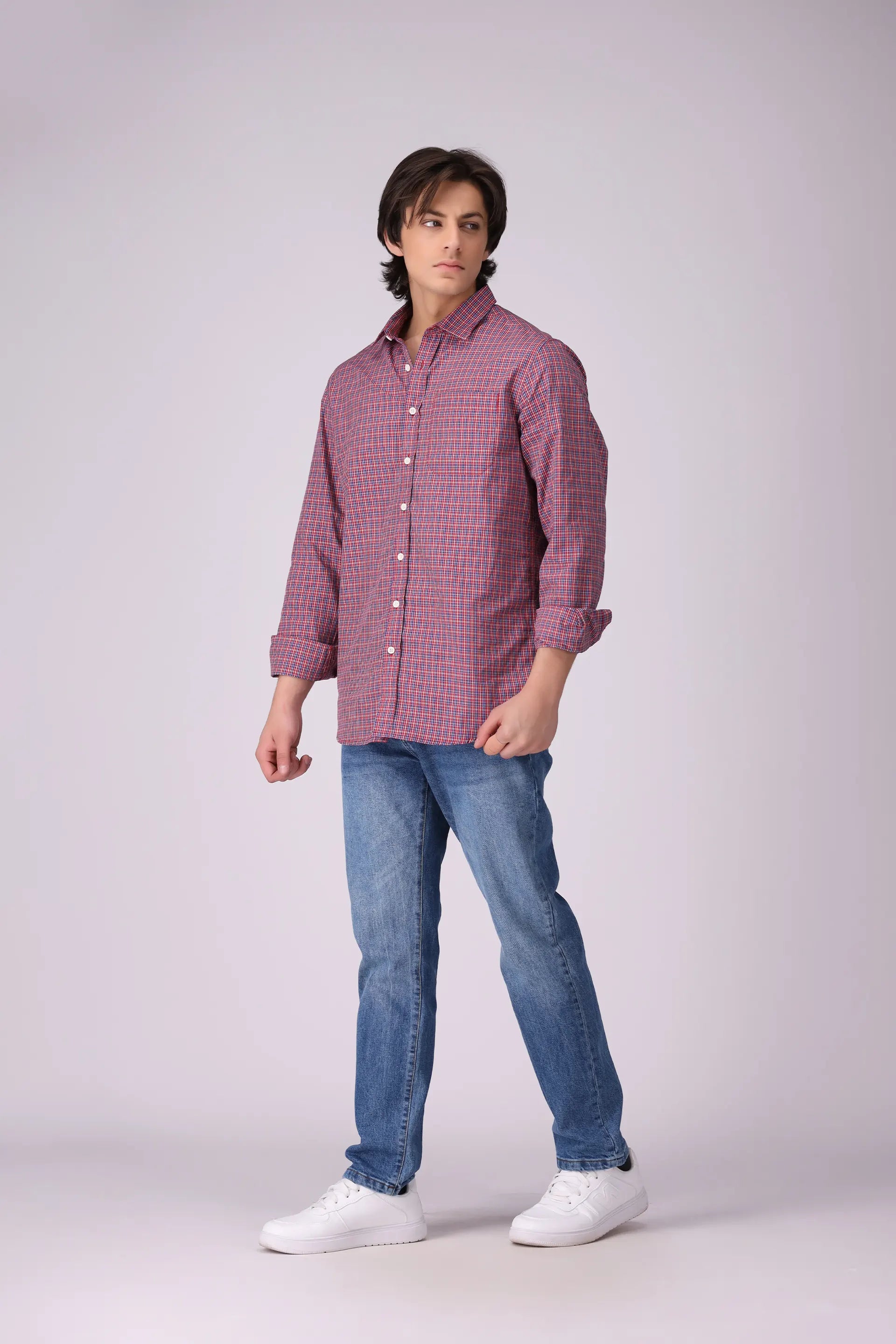 Regular Fit Graph Check Shirt - Cougar Clothing