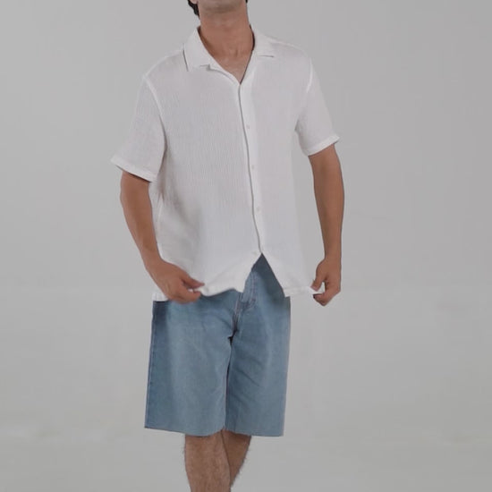 Textured Resort Collar Shirt - Cougar Clothing