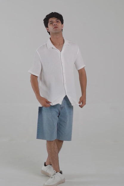 Textured Resort Collar Shirt - Cougar Clothing
