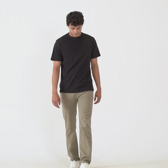 Jacquard Jersey Henley - Cougar Clothing