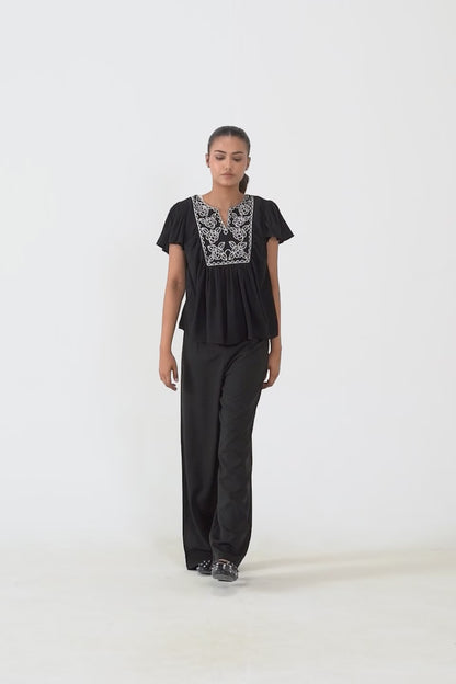 Loose Fit Pleated Trousers - Cougar Clothing