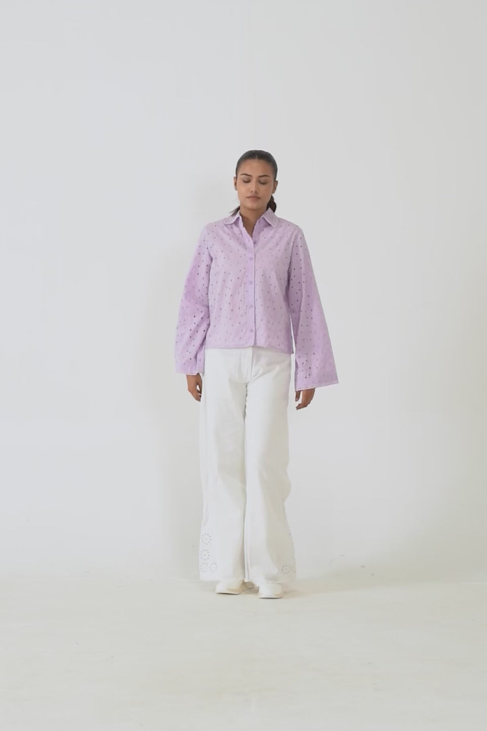 Schiffli Embroidered Shirt - Cougar Clothing