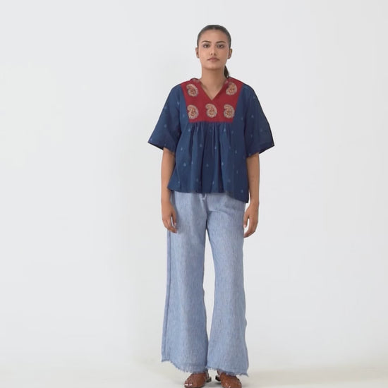 Embroidered Fusion Top - Cougar Clothing