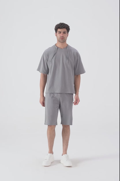 Boxy T-Shirt With Drawstring - Cougar Clothing