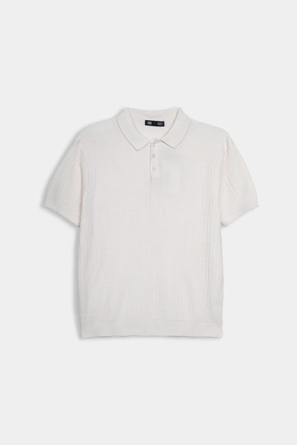 Vertical Knit Polo - Cougar Clothing
