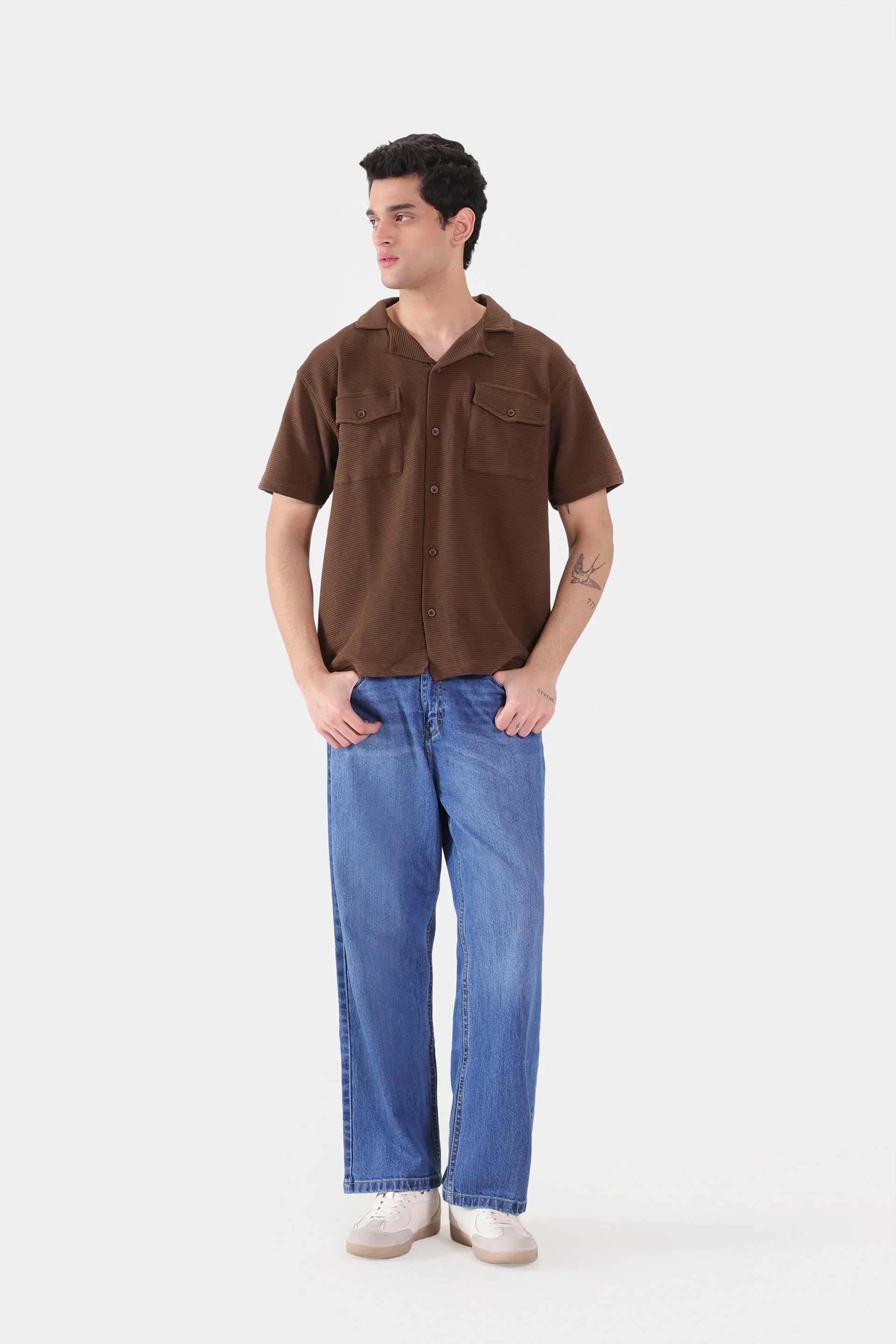 Pleated Jersey Shirt - Cougar Clothing