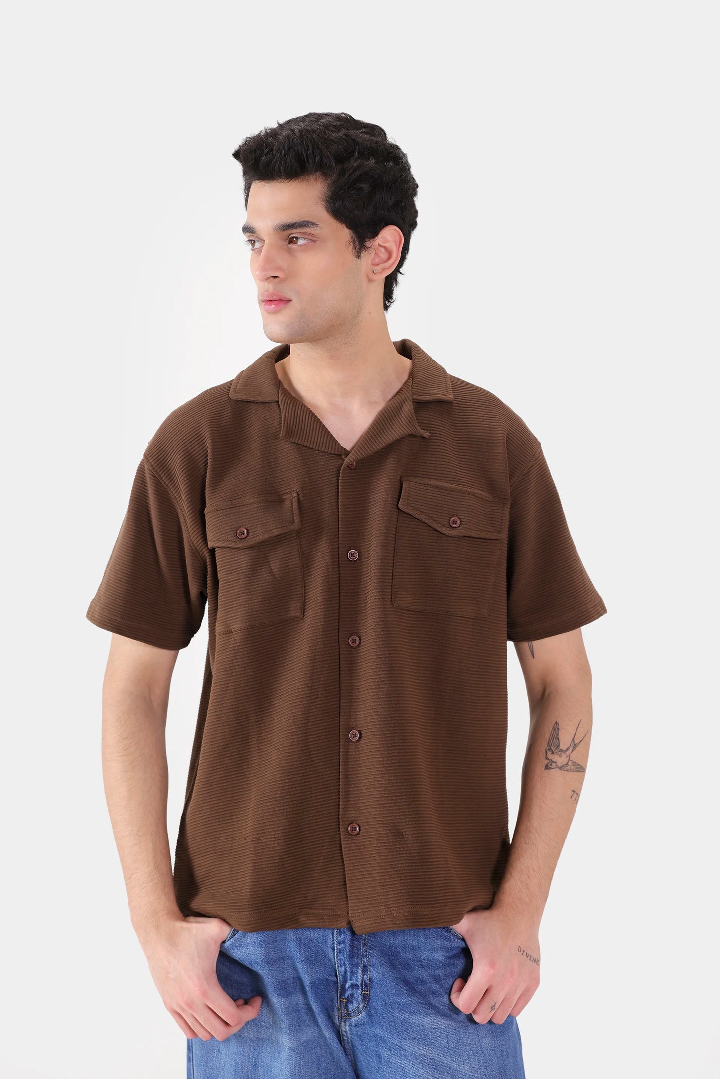 Pleated Jersey Shirt - Cougar Clothing