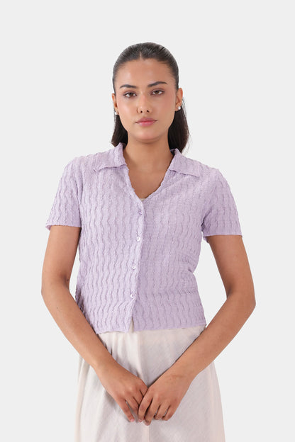 Textured Short-Sleeved Shirt - Cougar Clothing